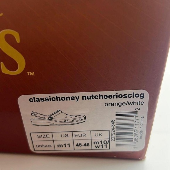 Crocs CLASSIC HONEY NUT CHEERIOS NWT Men 11‎ Classic Honey Nut Cheerios Clog - Picture 4 of 4